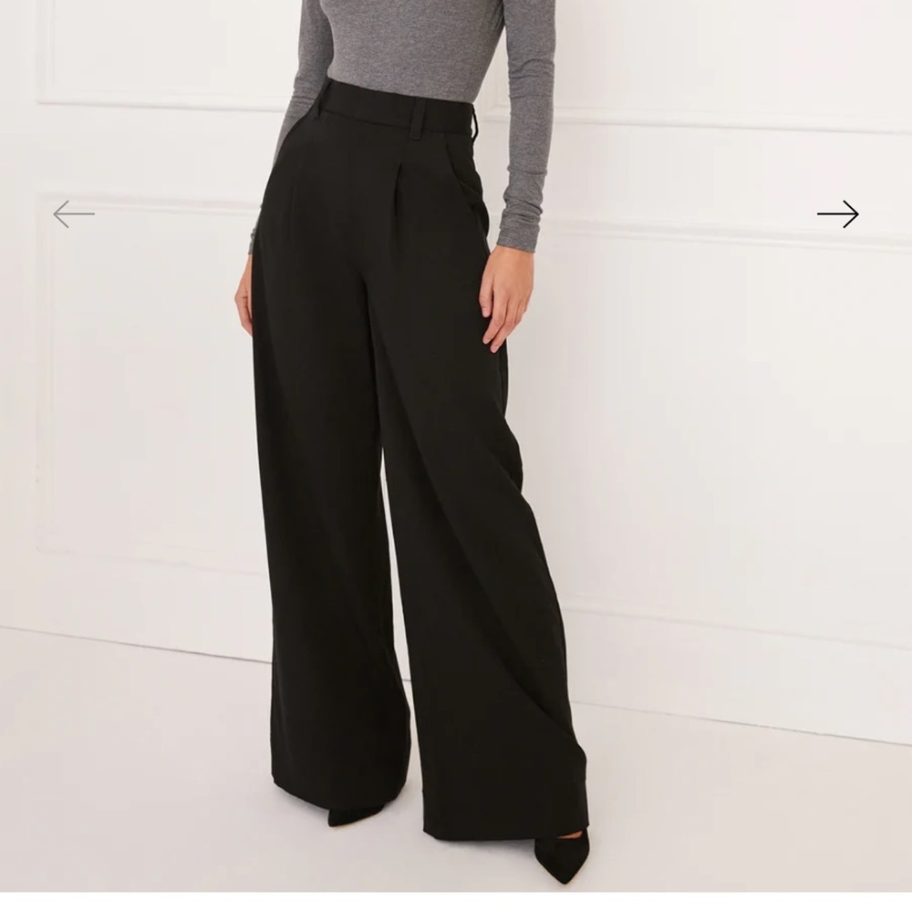 NWT Anthropologie linen wide leg black trousers - Picture 13 of 14
